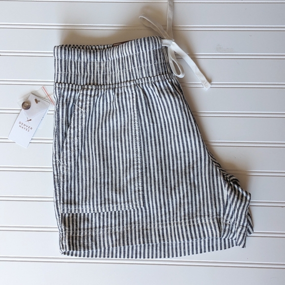 NWT Denver Hayes Linen Blend Striped Shorts - Picture 10 of 12
